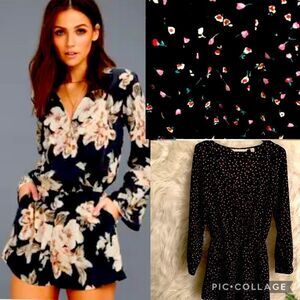 Lauren Conrad Button up long sleeve pocket romper